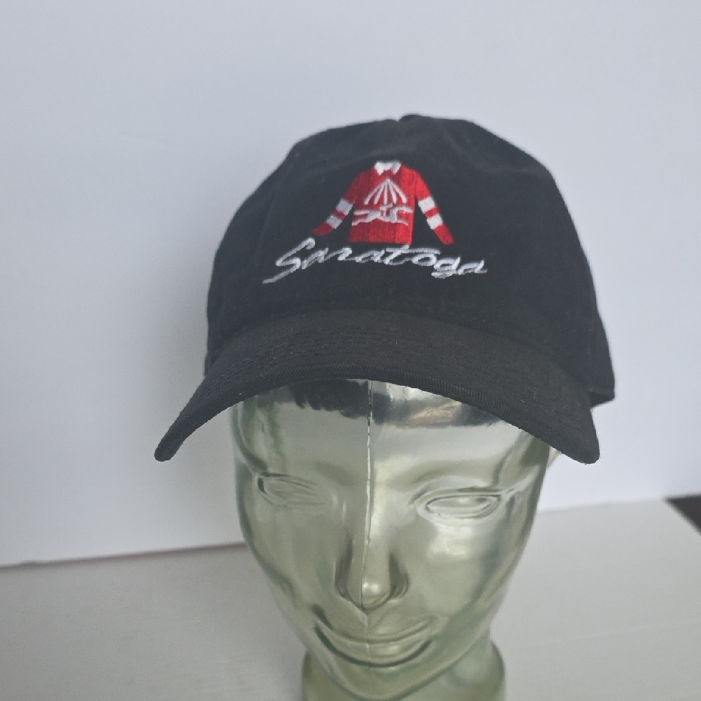 OTTO Saratoga Black Cap with Red Equestrian Logo